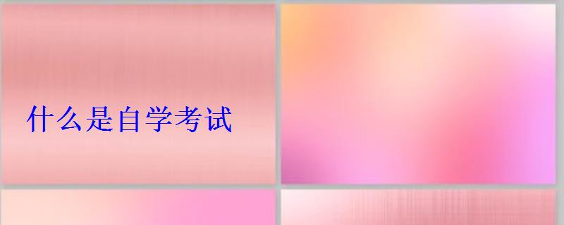 什么是自學考試