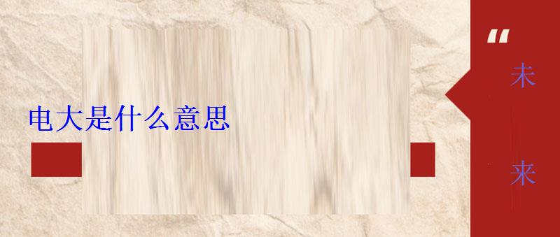 電大是什么意思