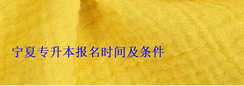 寧夏成人高考專升本，寧夏專升本報(bào)名條件