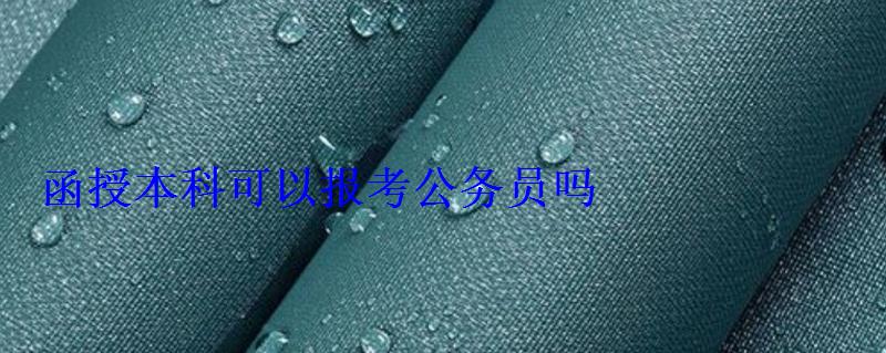 函授本科可以報考公務(wù)員嗎