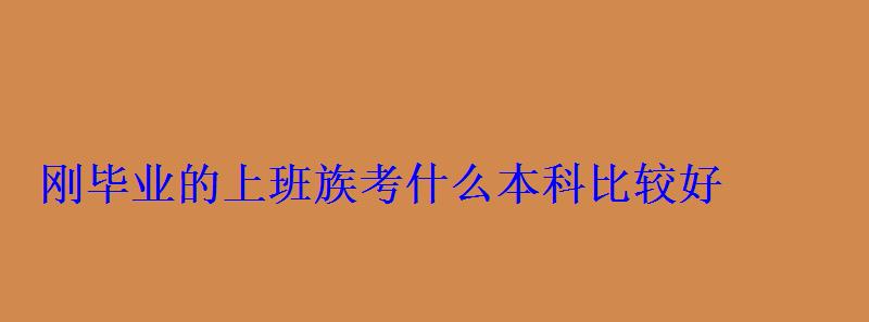 剛畢業的上班族考什么本科比較好，剛畢業的上班族考什么本科好