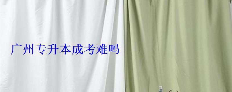 廣州專升本成考難嗎