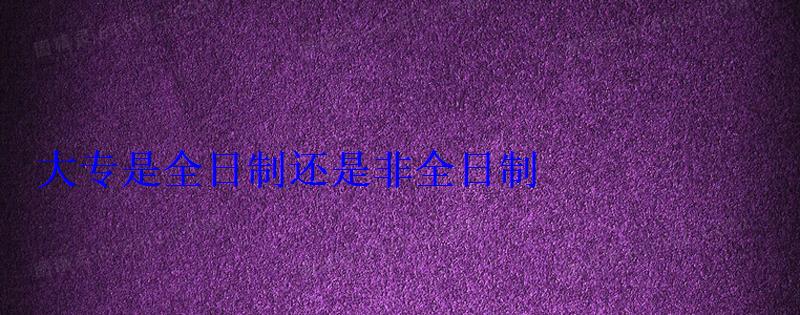 大專是全日制還是非全日制