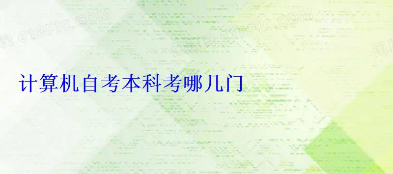 計(jì)算機(jī)自考本科考哪幾門
