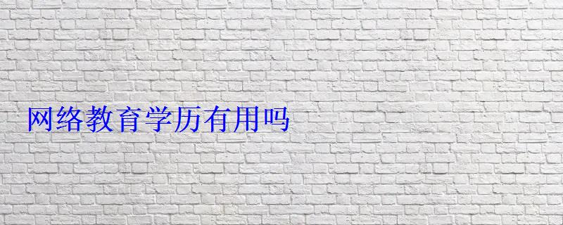 網絡教育學歷有用嗎 網絡教育學歷有用嗎