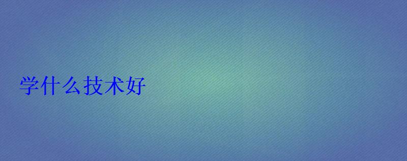 學(xué)什么技術(shù)好