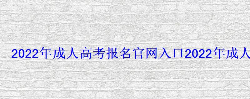 2022年成人高考報名官網入口-廣告，2022年成人高考報名官網入口江西