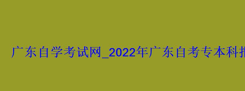 廣東自學(xué)考試網(wǎng)_2022年廣東自考專本科報(bào)名招生平臺(tái) 廣東自學(xué)考試網(wǎng)_2022年廣東自考專本科報(bào)名招生平臺(tái)