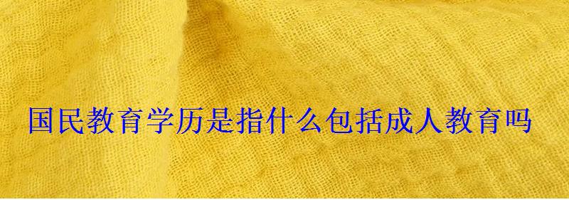 國民教育學歷是指什么包括成人教育嗎 國民教育學歷是指什么包括成人教育嗎