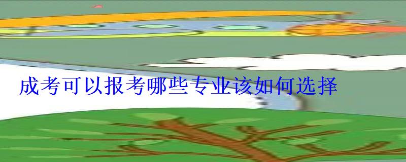 成考可以報(bào)考哪些專業(yè)該如何選擇 成考可以報(bào)考哪些專業(yè)該如何選擇