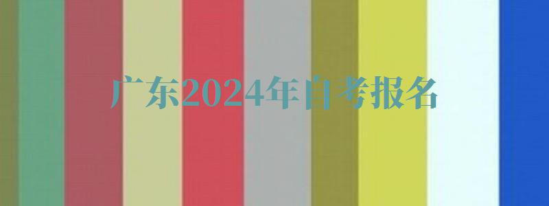 廣東2024年自考報名 廣東2024年自考報名