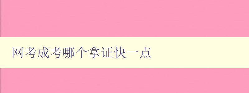 網(wǎng)考成考哪個(gè)拿證快一點(diǎn) 網(wǎng)考和成考的優(yōu)缺點(diǎn)比較