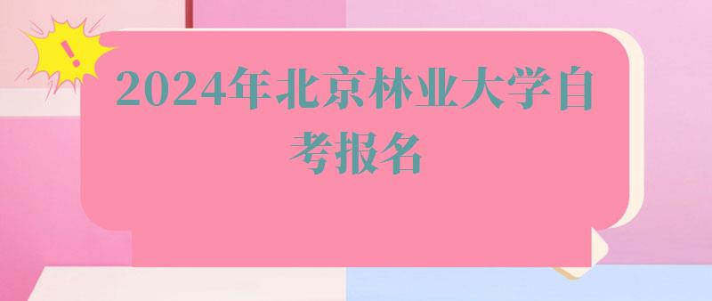 2024年北京林業(yè)大學(xué)自考報名