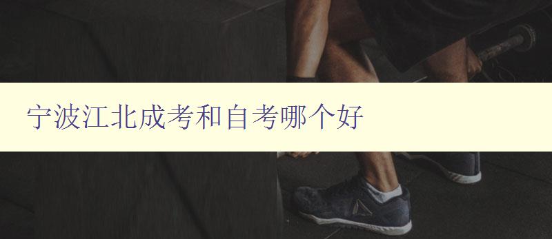 寧波江北成考和自考哪個好 比較寧波江北成考和自考的優缺點