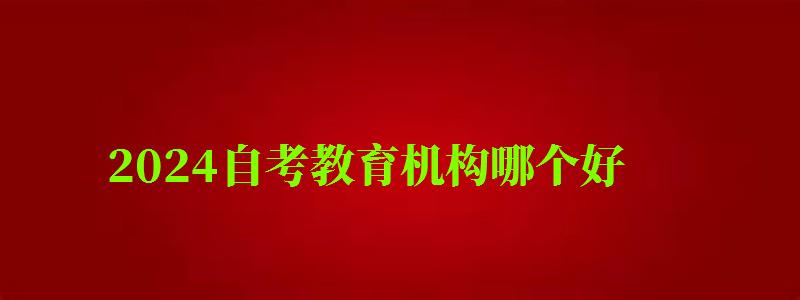 2024自考教育機(jī)構(gòu)哪個好