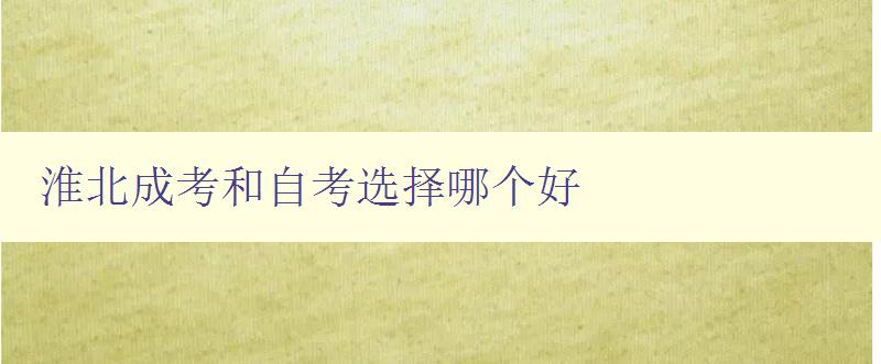 淮北成考和自考選擇哪個好 比較淮北成考和自考的優(yōu)缺點 淮北成考和自考選擇哪個好 比較淮北成考和自考的優(yōu)缺點