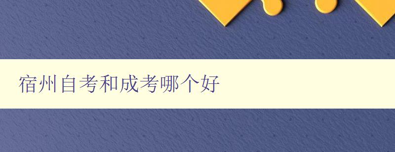 宿州自考和成考哪個好 比較宿州自考和成考優缺點 宿州自考和成考哪個好 比較宿州自考和成考優缺點