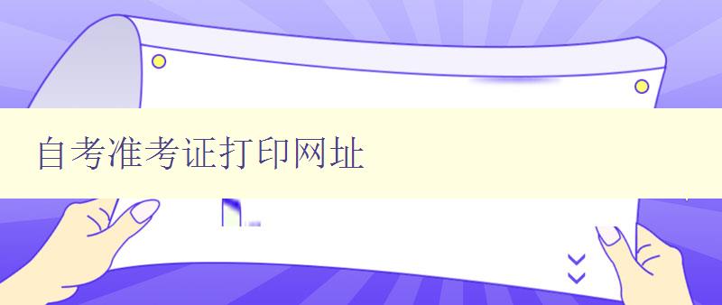 自考準(zhǔn)考證打印網(wǎng)址 詳細(xì)介紹自考準(zhǔn)考證打印網(wǎng)址的使用方法