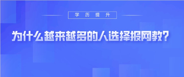 為什么越來越多的人選擇報網教？